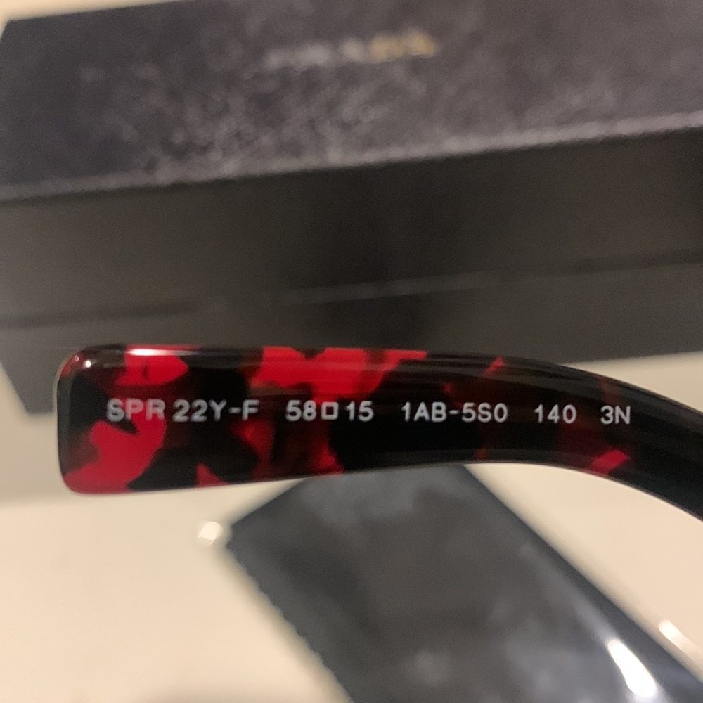 NEW PRADA PR 22YS 1AB5S0 BLACK DARK GREY AUTHENTIC SUNGLASSES 58-15 “Wide Frame” - Picture 5 of 10
